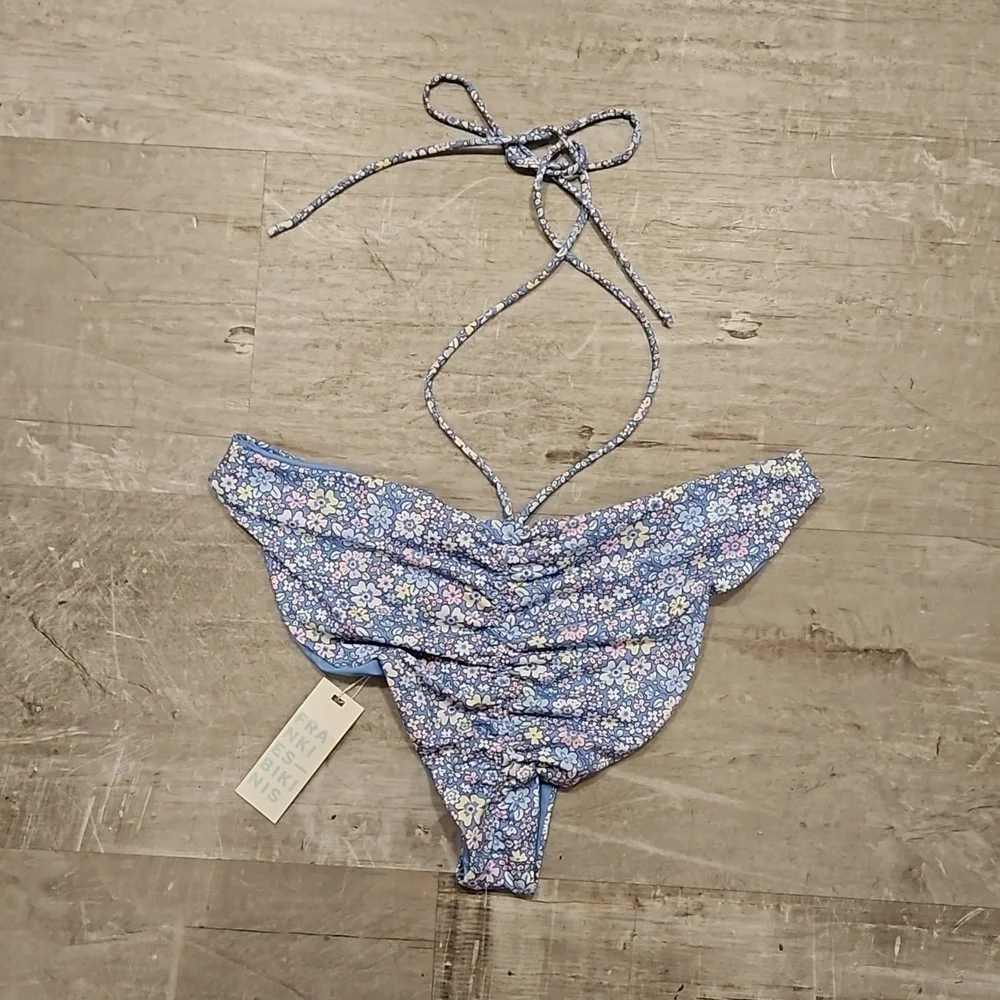 💕FRANKIES BIKINIS💕 Foxy Cheeky Bikini Bottom ~ Springtime Floral Print XL NWT